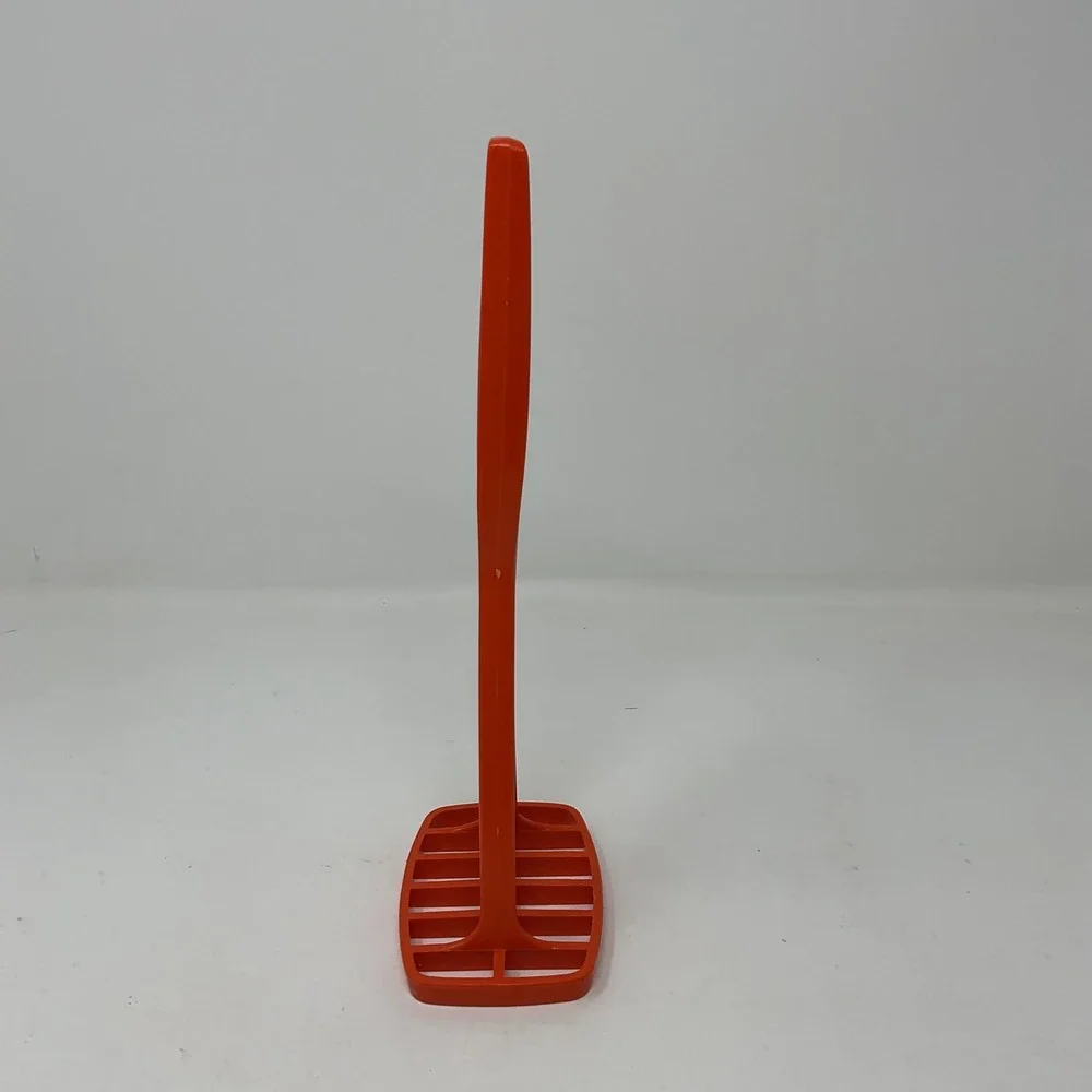 Vintage Foley Orange Nylon Potato Masher Retro Non-Stick Kitchen Utensil